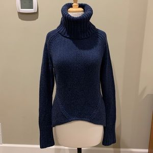 Aether Apparel Hearth Sweater Size 2 or S NWT $350 Insignia Blue Cashmere blend